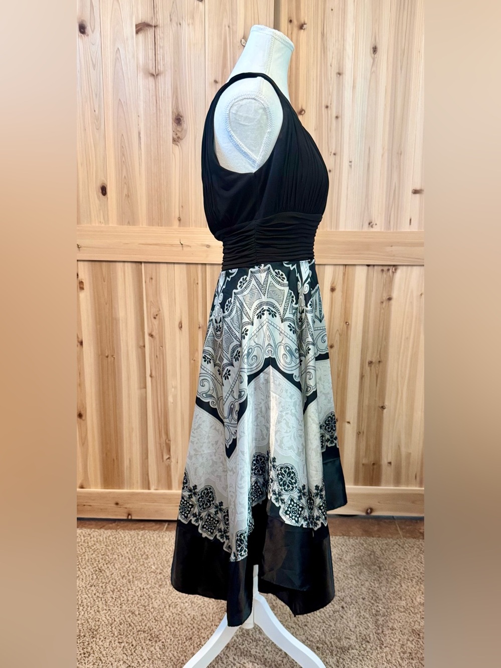 Signature by Sangria Y2K Halter Handkerchief Midi Dress (12) - Picture 3 of 11